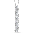 Moissanit Schmuckset 925 Silber platiniert, 925 Silber rhodiniert ca. 1,35 ct.