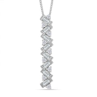 Moissanit Schmuckset 925 Silber platiniert, 925 Silber rhodiniert ca. 1,35 ct.