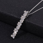 Moissanit Schmuckset 925 Silber platiniert, 925 Silber rhodiniert ca. 1,35 ct.