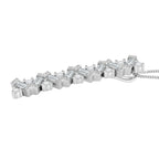Moissanit Schmuckset 925 Silber platiniert, 925 Silber rhodiniert ca. 1,35 ct.