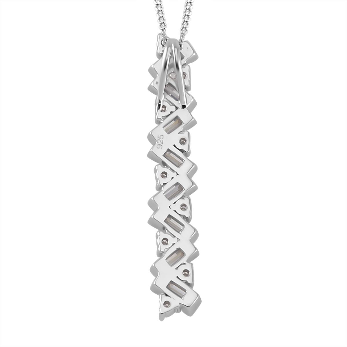 Moissanit Schmuckset 925 Silber platiniert, 925 Silber rhodiniert ca. 1,35 ct.