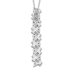 Moissanit Schmuckset 925 Silber platiniert, 925 Silber rhodiniert ca. 1,35 ct.