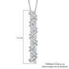 Moissanit Schmuckset 925 Silber platiniert, 925 Silber rhodiniert ca. 1,35 ct.