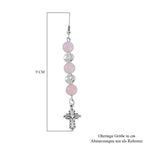 Rosenquarz, Gelber Opal Schmuckset Reiner Edelstahl Schwarz oxidiert und Legierung Schwarz oxidiert ca. 75.00 ct
