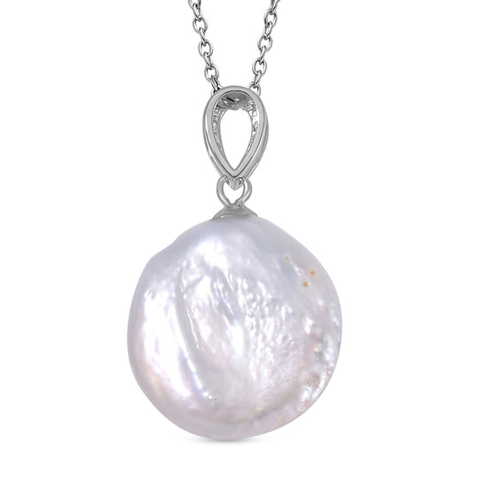 Weiße Keshi Perle, Weißer Zirkon Schmuckset 925 Silber, 925 Silber rhodiniert