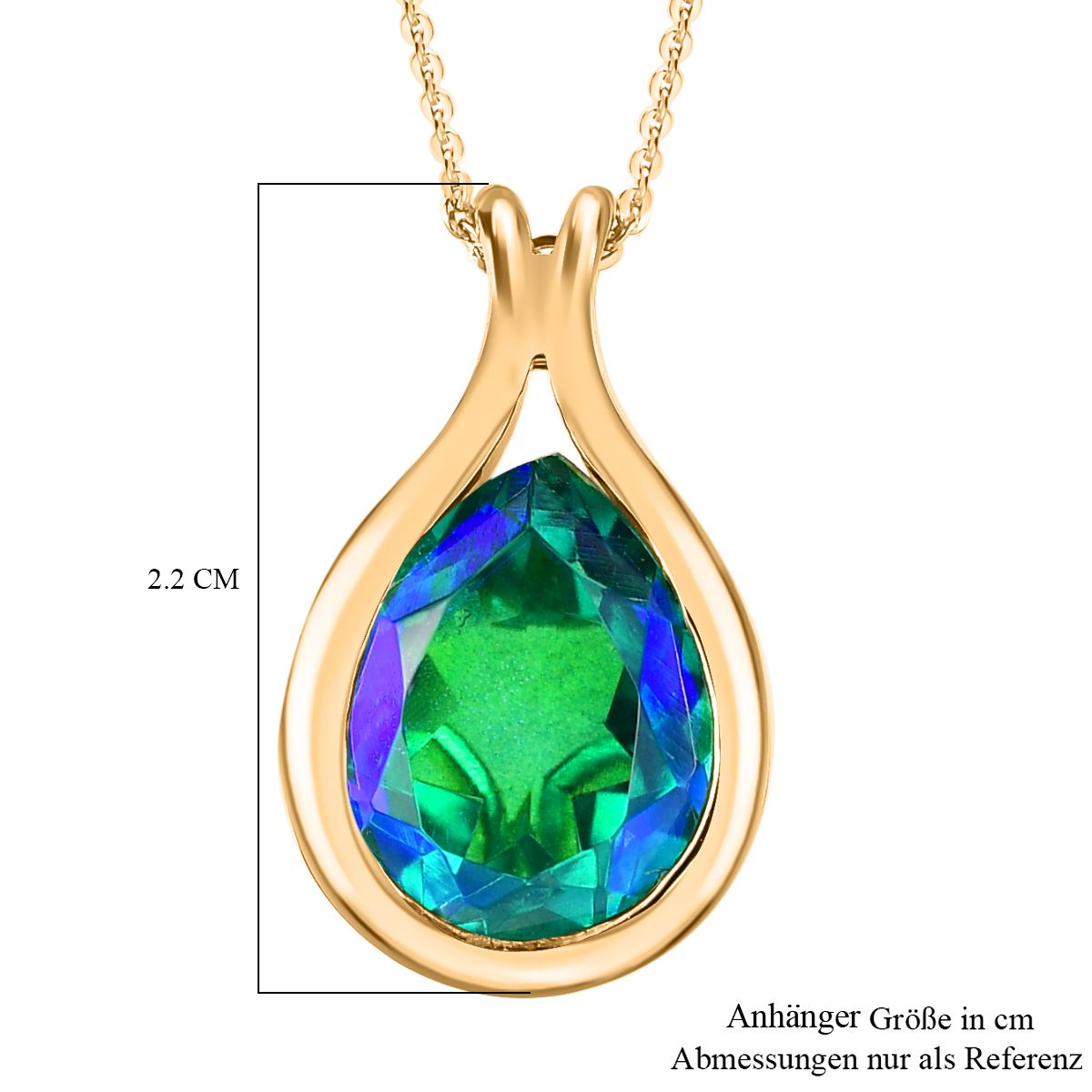 Pfau Quarz Triplette Schmuckset 925 Silber vergoldet ca. 4,67 ct.