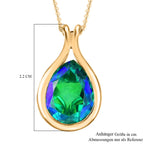 Pfau Quarz Triplette Schmuckset 925 Silber vergoldet ca. 4,67 ct.
