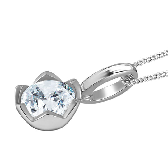 Moissanit Schmuckset 925 Silber Gelbgold Vermeil, 925 Silber platiniert ca. 0.80 ct
