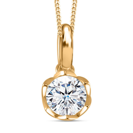 Moissanit Schmuckset 925 Silber Gelbgold Vermeil, 925 Silber platiniert ca. 0.80 ct