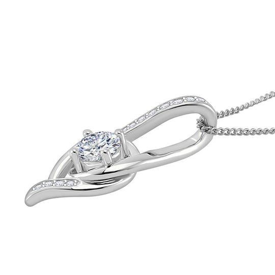 Moissanit Schmuckset 925 Silber platiniert, 925 Silber rhodiniert ca. 0.70 ct
