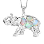 Natürlicher, äthiopischer Welo Opal Schmuckset 925 Silber rhodiniert ca. 1,78 ct.