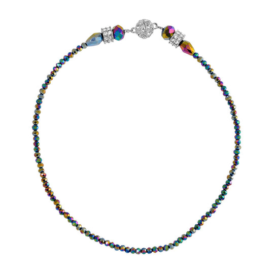 2er Set - Mysticher regenbogen kristall Halskette und Ohrringe