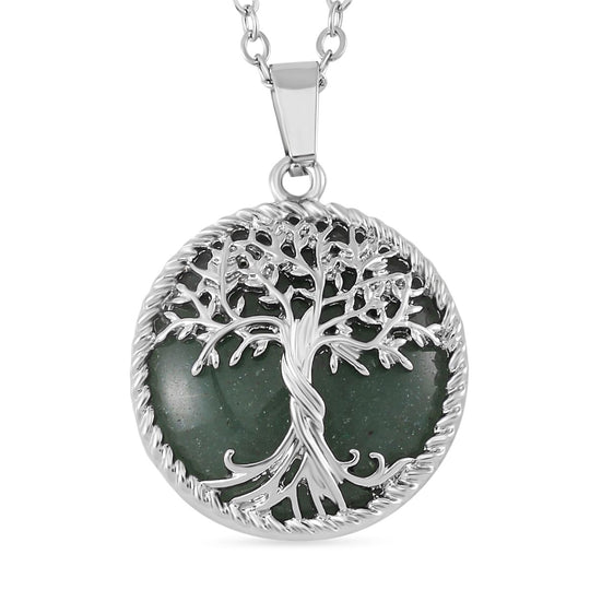 Grüner Aventurin Schmuckset  Legierung ca. 49.00 ct