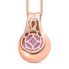 Rose De France Amethyst, Weißer Zirkon Schmuckset 925 Silber 750 Roségold Vermeil ca. 6.84 ct
