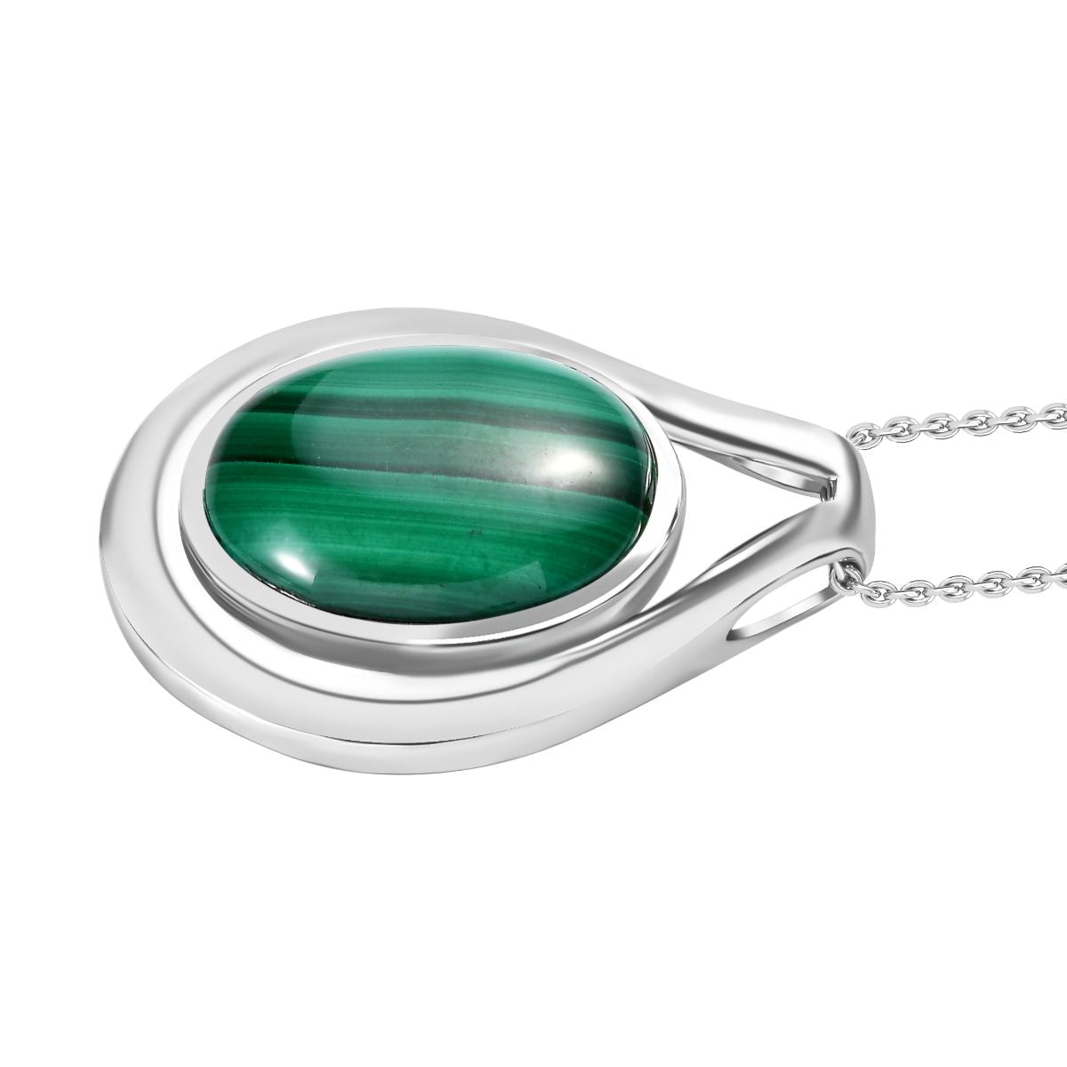 Malachit Schmuckset Edelstahl ca. 18.00 ct