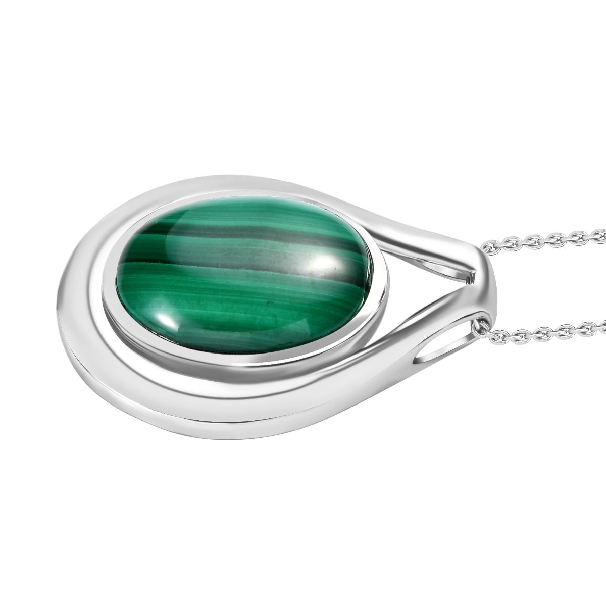Malachit Schmuckset Edelstahl ca. 18.00 ct