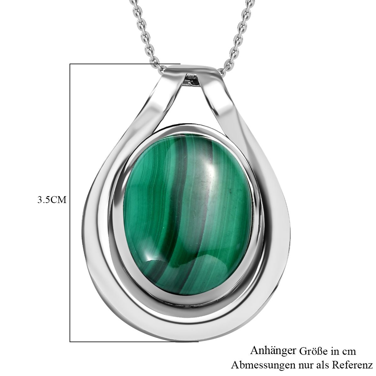 Malachit Schmuckset Edelstahl ca. 18.00 ct