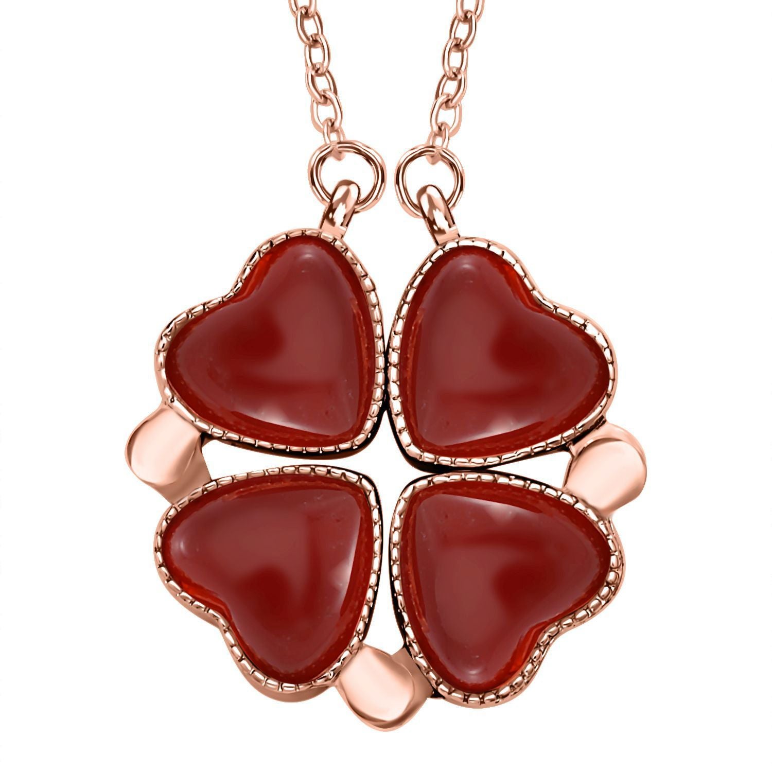 Roter Achat Schmuckset Legierung Std Rose