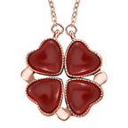 Roter Achat Schmuckset Legierung Std Rose