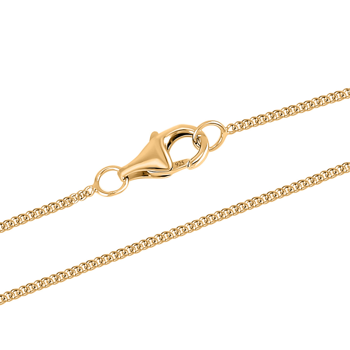 Grüne Jade Anhänger mit Kette 925 Silber Gelbgold Vermeil ca. 26.80 ct