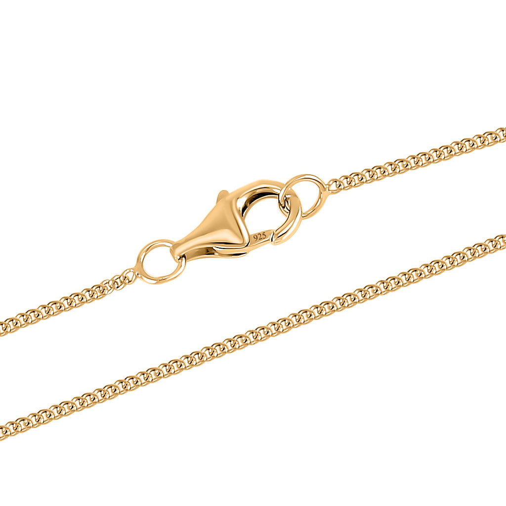 Grüne Jade Anhänger mit Kette 925 Silber Gelbgold Vermeil ca. 26.80 ct