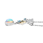 GP Celestial Kollektion - AA Natürlicher, äthiopischer Welo Opal, Neon Apatit Schmuckset 925 Silber rhodiniert, 925 Silber Rhodiniert und 750 Gelbgold Vermeil ca. 1.33 ct