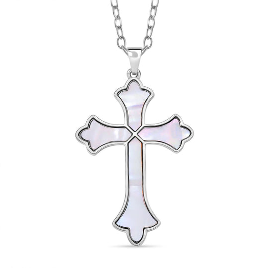 Kokosnuss-Muschel Kreuz Anhänger mit Kette