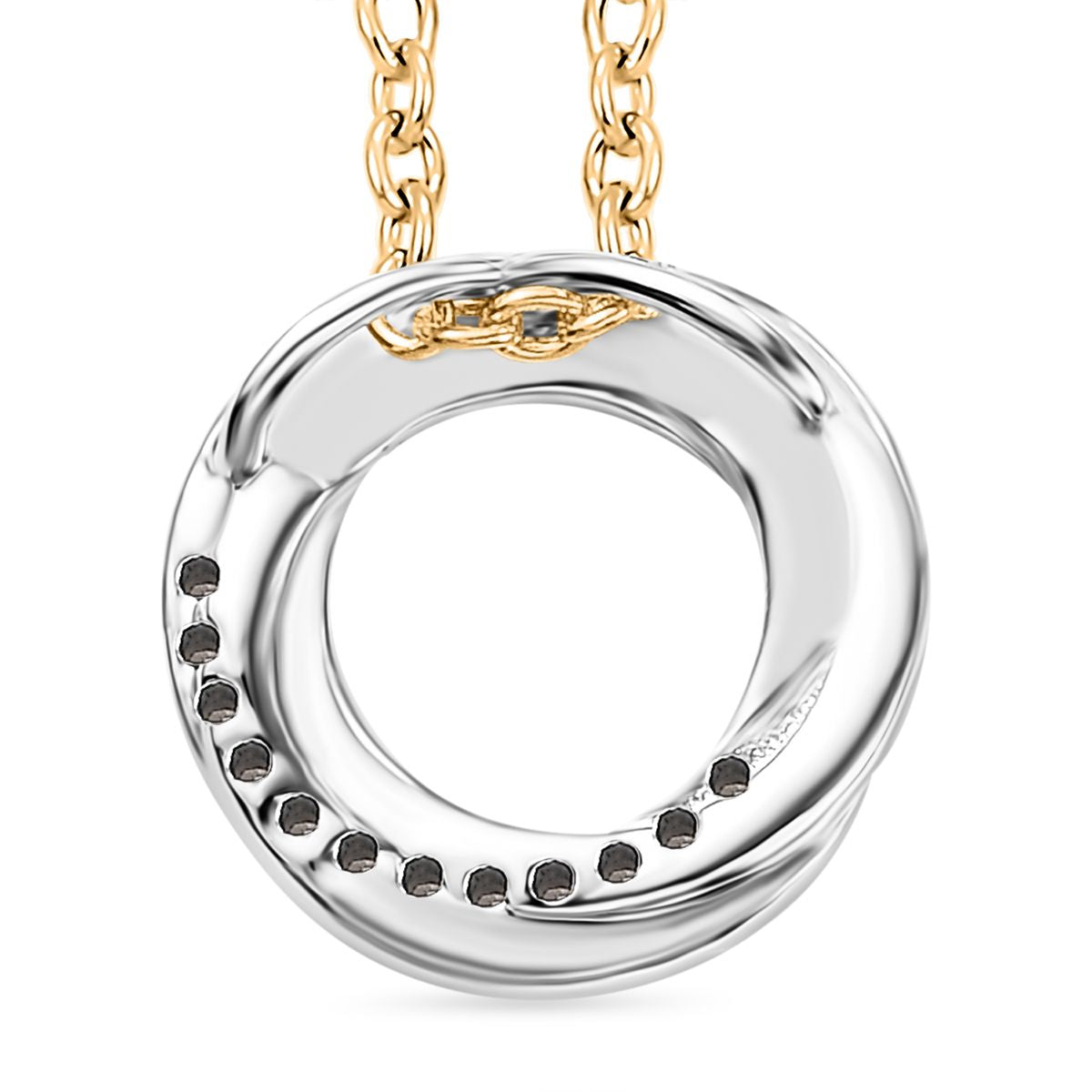 Moissanit Anhänger mit Kette ca. 50 cm, tricolor, 925 Silber rhodiniert