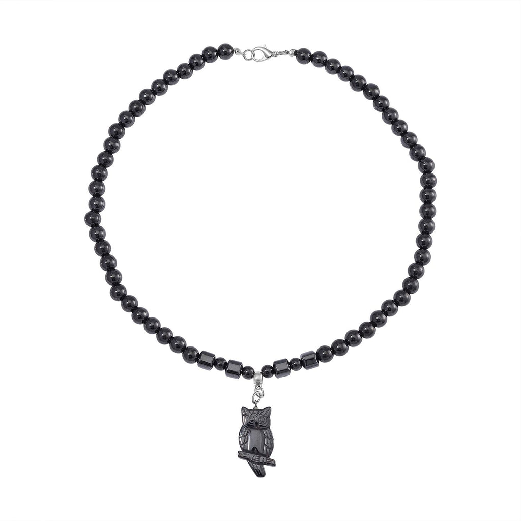 3er Set - Hämatit Drachen, Brandenburger Tor, und Eule Anhänger mit Kette, ca. 1320.00 ct