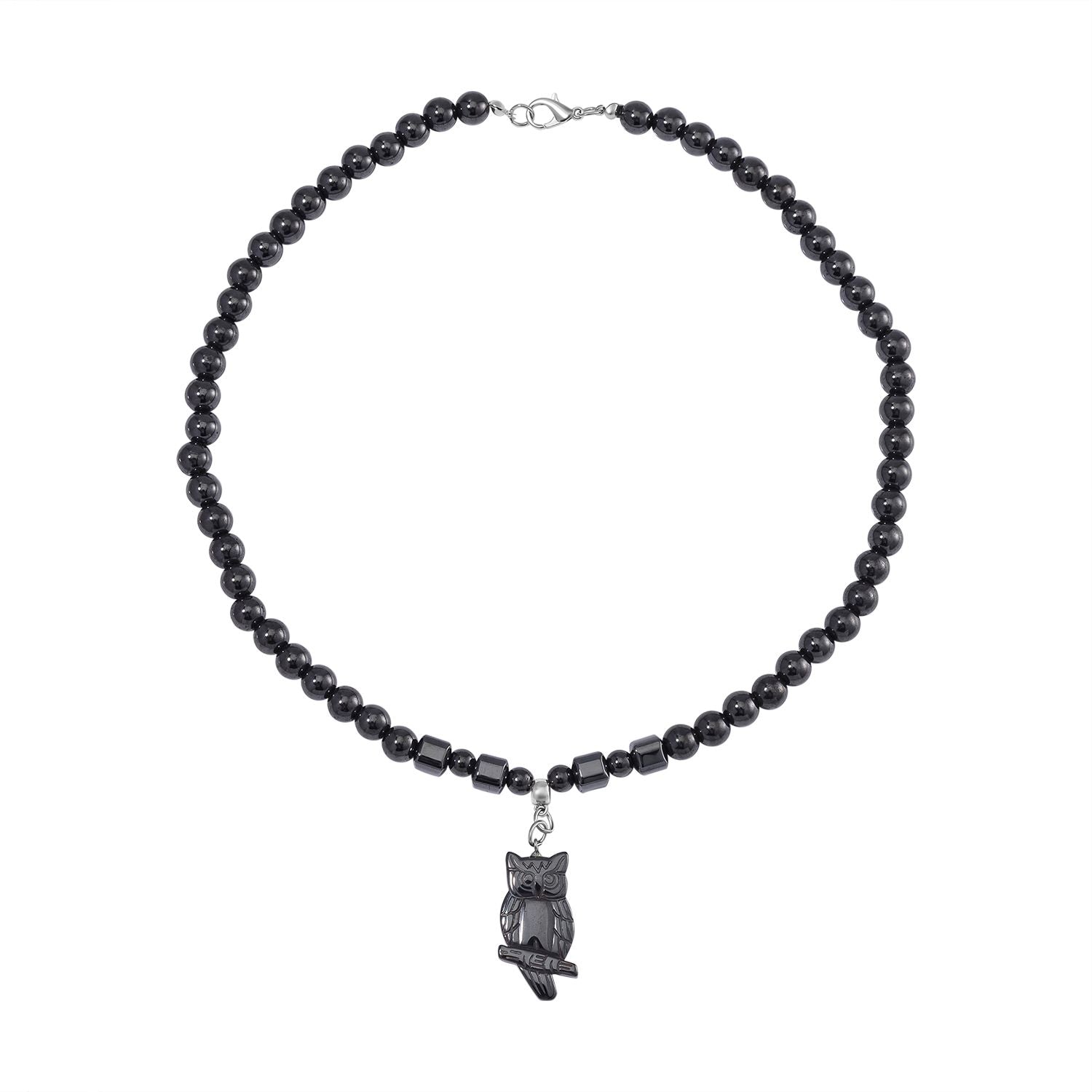 3er Set - Hämatit Drachen, Brandenburger Tor, und Eule Anhänger mit Kette, ca. 1320.00 ct