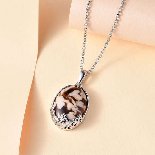 Bild Jasper Anhänger mit Kette, ca. 20.00 ct