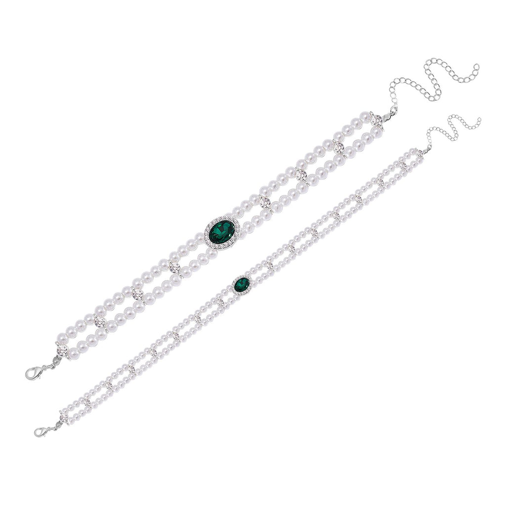 Grüner Kristall Schmuckset
