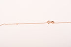 Natürlicher Champagner Diamant Anhänger mit Kette, 925 Silber Roségold Vermeil ca. 1.00 ct