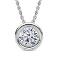 LUXURIANT VS-EF Labor Diamant Anhänger mit 50cm Kette, 925 Silber platiniert- 0,25 ct.