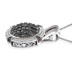 AA Alexandrit, Kaffee Zirkon Anhänger mit Kette (ca. 50 cm), 925 Silber rhodiniert ca. 2.42 ct