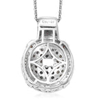 AA Alexandrit, Kaffee Zirkon Anhänger mit Kette (ca. 50 cm), 925 Silber rhodiniert ca. 2.42 ct