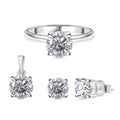 Moissanit Schmuckset 925 Silber ca. 3,80 ct.