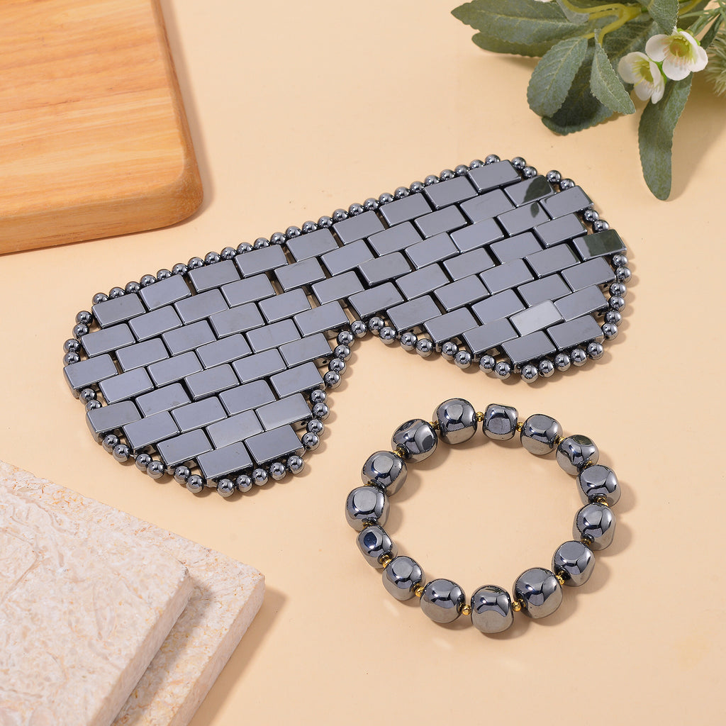 Terahertz-Wellness-2er Set, Armband und Augenmaske für die Warm/Kalt-Gesichtspflege ca. 1467.00 ct
