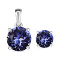J Francis gefertigt mit SWAROVSKI- Tansanit Swarovski Kristall Schmuckset