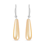 Goldene Muschelkernperle Schmuckset Reiner Edelstahl