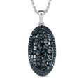 Blauer Diamant Schmuckset 925 Silber rhodiniert ca. 1,00 ct.