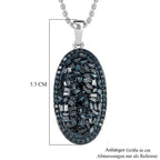 Blauer Diamant Schmuckset 925 Silber rhodiniert ca. 1,00 ct.