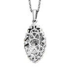 Zirkonia Anhänger mit Kette ca. 45 cm, 925 Silber rhodiniert und 750 Gelbgold Vermeil