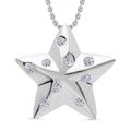 LUXURIANT SI Labor Diamant Anhänger mit 50cm Kette, 925 Silber platiniert - 0,25 ct.