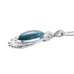 Blaues Türkis Schmuckset ca. 50 cm Edelstahl ca. 22.00 ct
