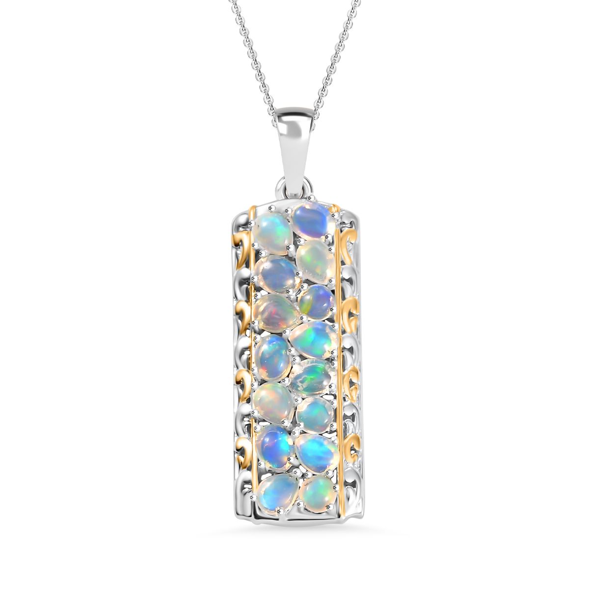 Natürlicher, äthiopischer Welo Opal Schmuckset 925 Silber rhodiniert ca. 1.51 ct