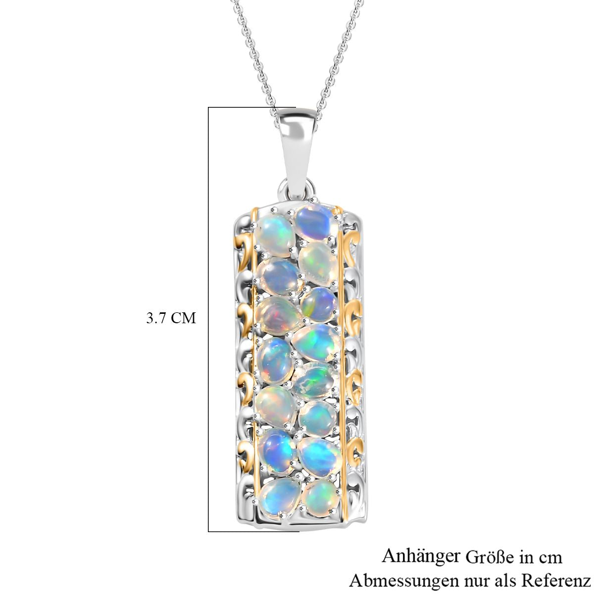 Natürlicher, äthiopischer Welo Opal Schmuckset 925 Silber rhodiniert ca. 1.51 ct