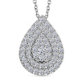 LUXURIANT SGL zertifizierter VS Labor Diamant Anhänger mit 45cm Kette, 925 Silber rhodiniert - 1 ct.