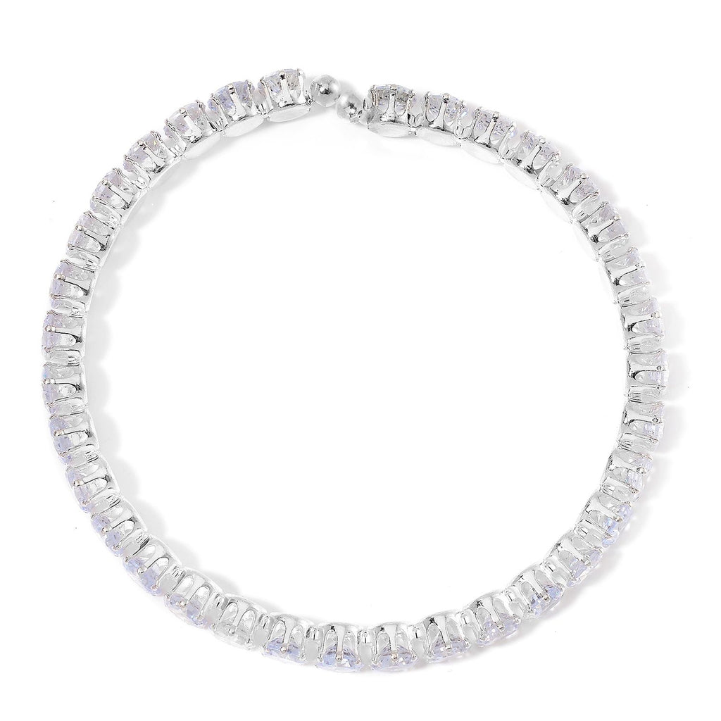 Weißer Zirkonia Schmuckset Nickelfreies Messing