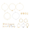 Adventskalender - 25 Schmuckstücke Halskette (5 tlg.), Armband (5 tlg.), Felxibler Ring (4 tlg.), Ohrringe (11 tlg.)